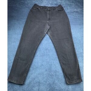 Lee Vintage 90s High Waisted Mom Jeans Faded Black‎ Tapered Leg 18W Med USA Made
